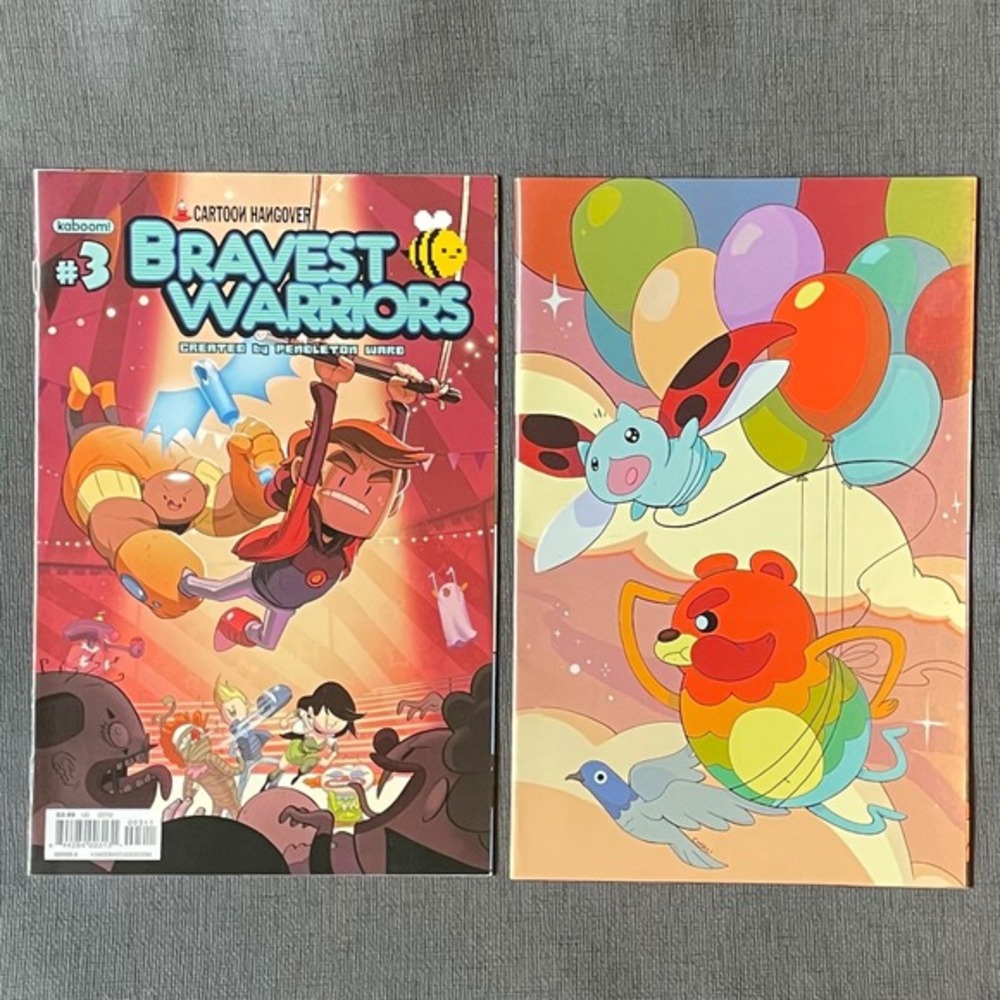 Set of 2 Bravest Warriors Adventure Time Comic Book Lot Kids Cartoon Hangover #3